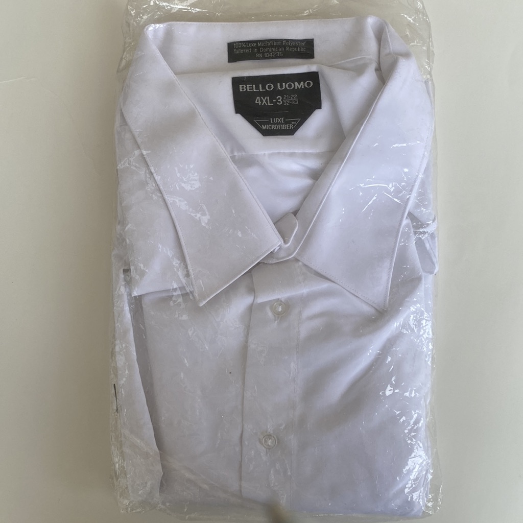 Brand New 4xl3 Bello Uomo White Tuxedo Shirt